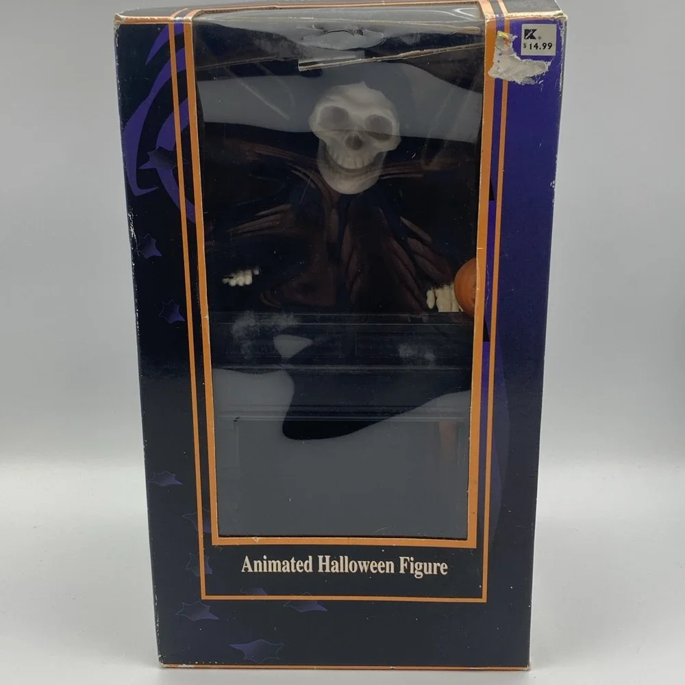 Grim Reaper at His Organ 1995 Gemmy Industries with Box Fully Working VTG Piano